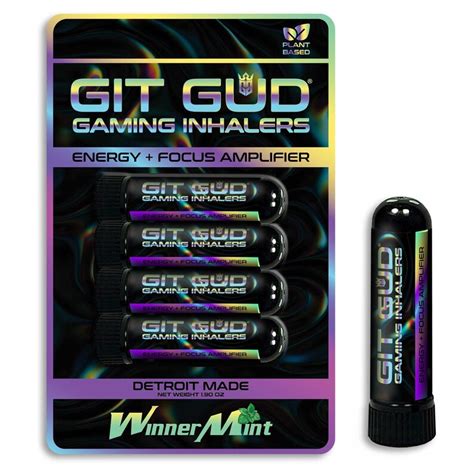 Shop <strong>GIT GUD</strong>® Gaming Vapor <strong>Inhaler</strong> | Energy Focus Amplifier for Esports Athlete Gamer | Stimulating Aromatherapy Scent | Portable Pre Workout Performance Disposable | OP Kiwi 4 Pack online at a best price in Ireland. . Git gud inhaler